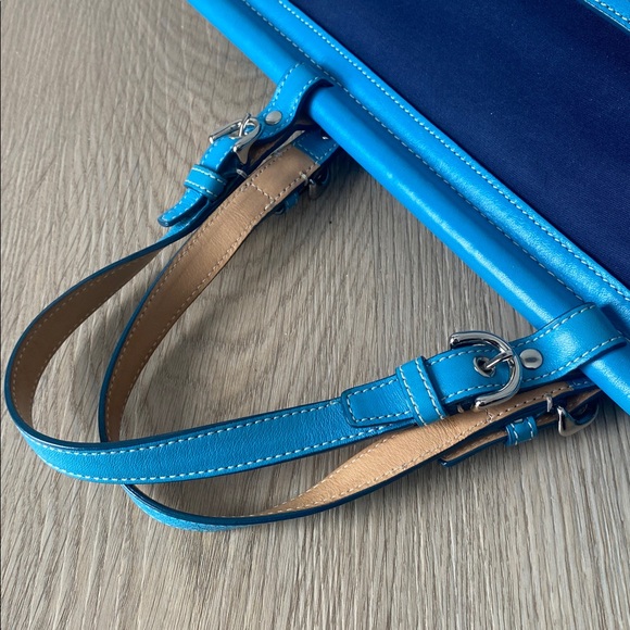 COACH Rare Turnlock Canvas and Leather Tote Bag - Picture 15 of 16